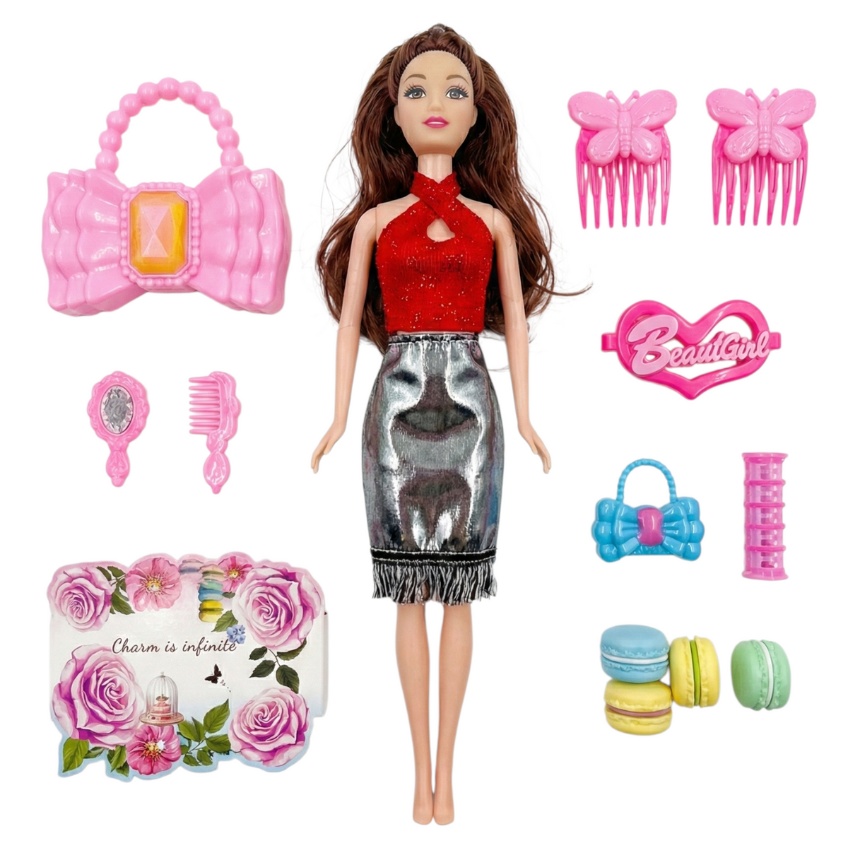 Barbie Doll With Accessories لعبة باربي مع اكسسوار