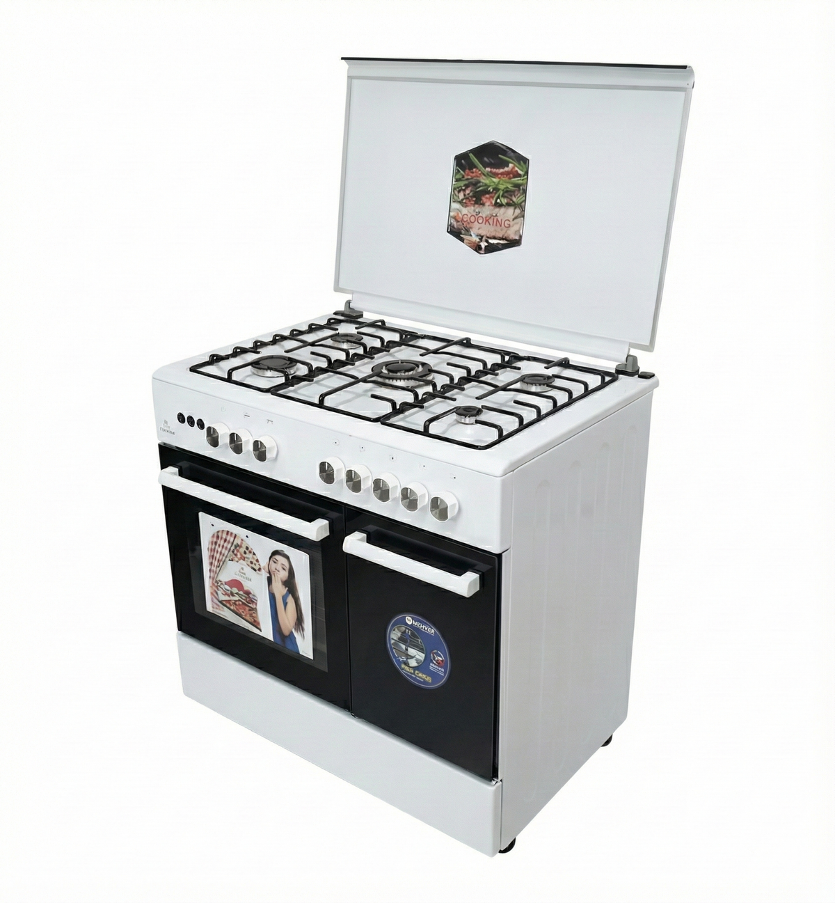 Luxell 5 Burners Gas Stove 90cm غاز مع فرن