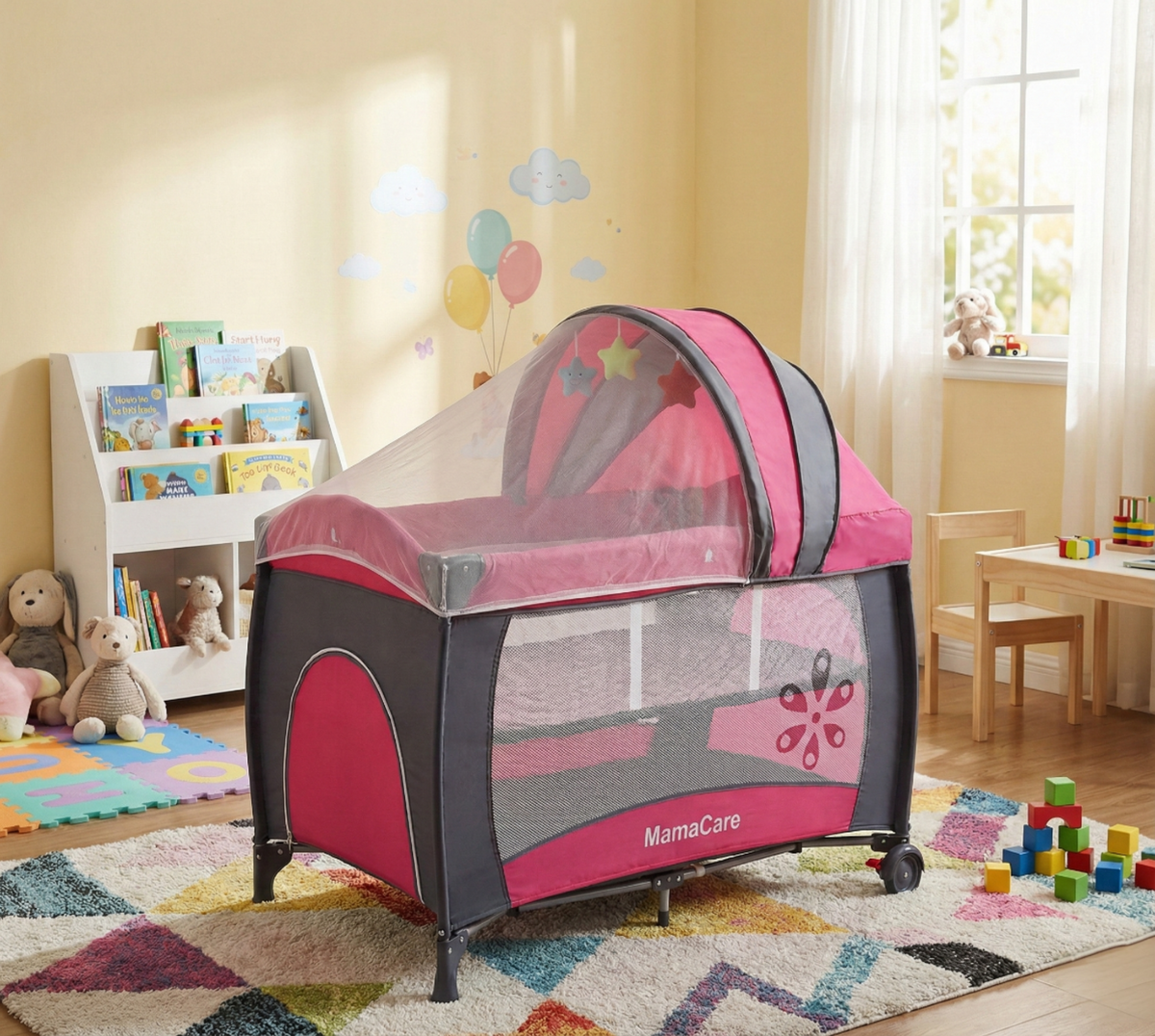 Mama Care Playpen Crib تخت بارك أطفال