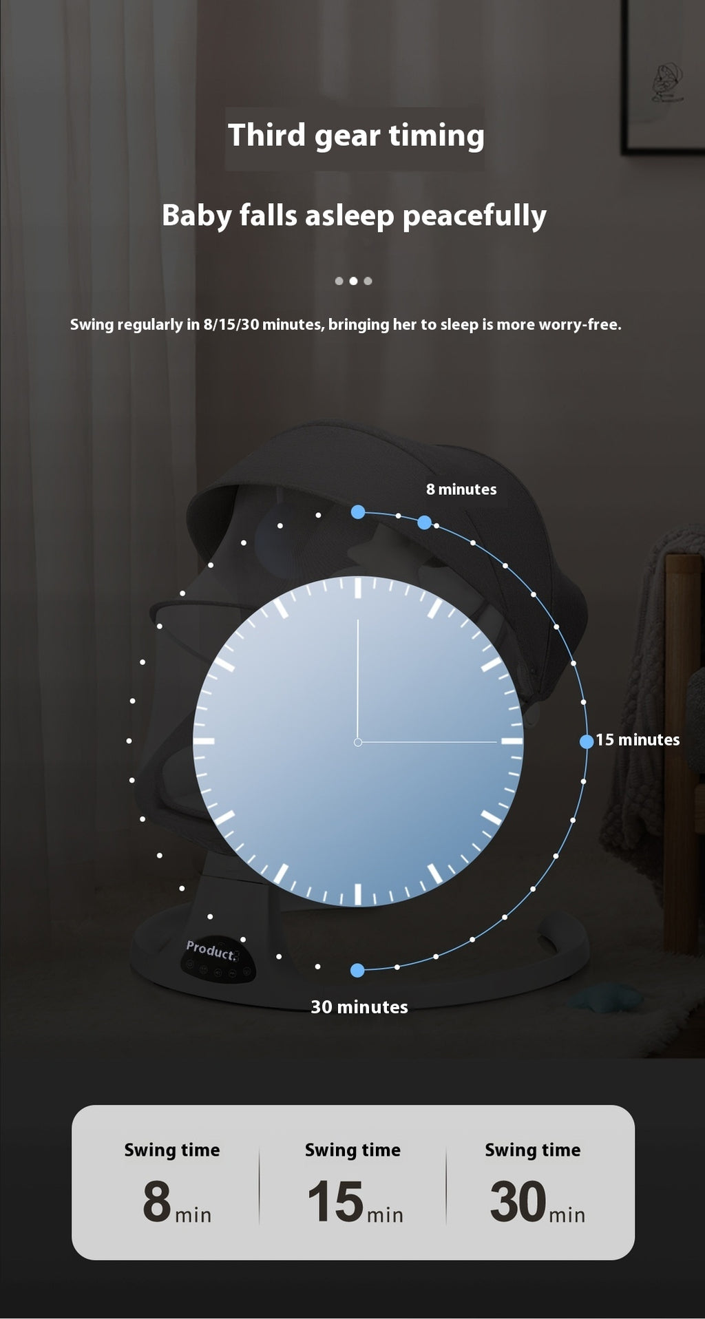 Modern Bluetooth Electric Baby Swing Chair