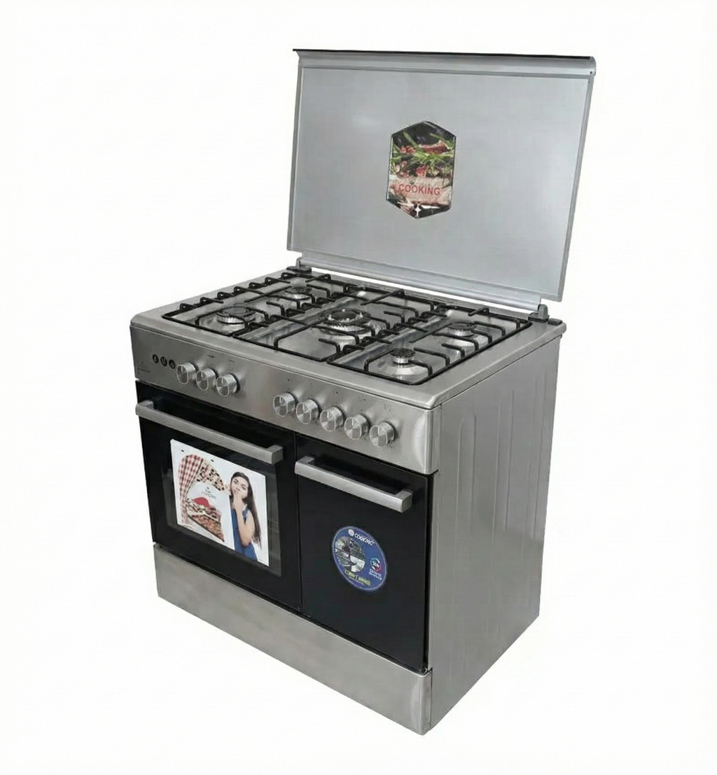 Luxell 5 Burners Gas Stove 90cm غاز مع فرن