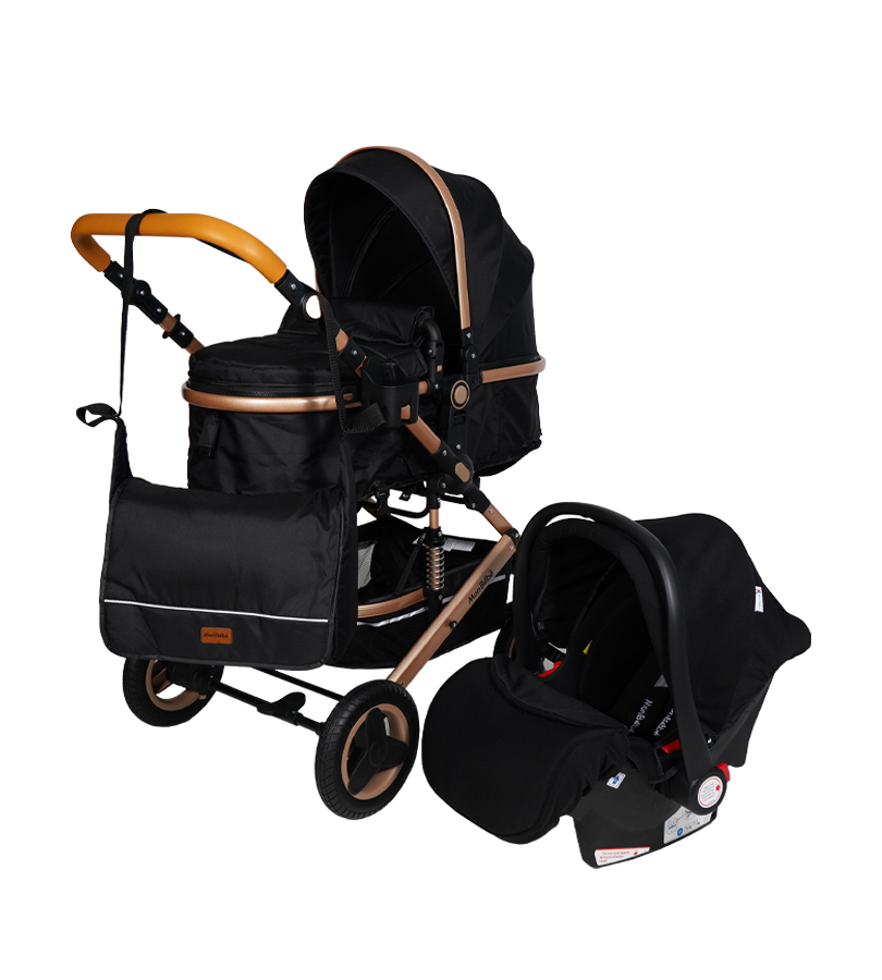 Baby Stroller Travel System Set عرباية أطفال بورت + كرسي هزاز + شنطة