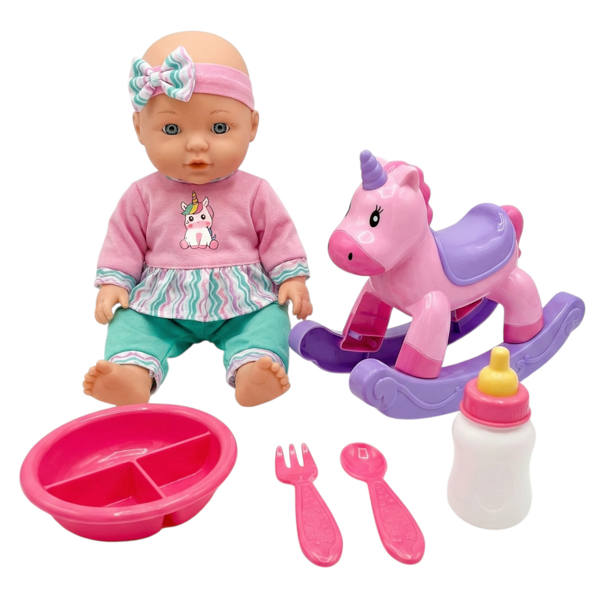 Doll With Rocking Pony لعبة مع حصان هزاز