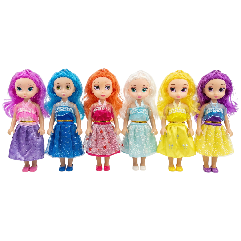Princess Collection 6 Dolls لعبة مجموعة الأميرات