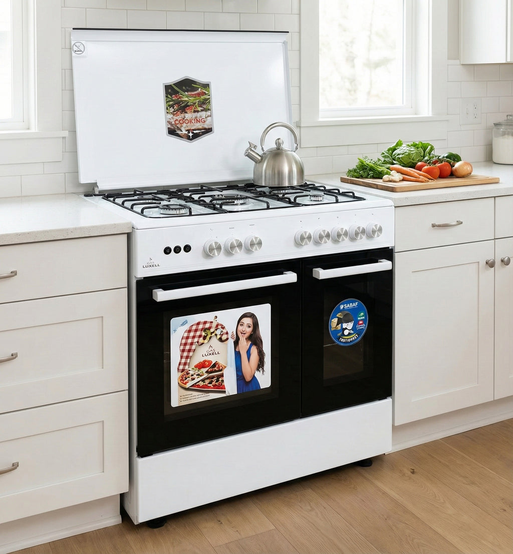 Luxell 5 Burners Gas Stove 90cm غاز مع فرن