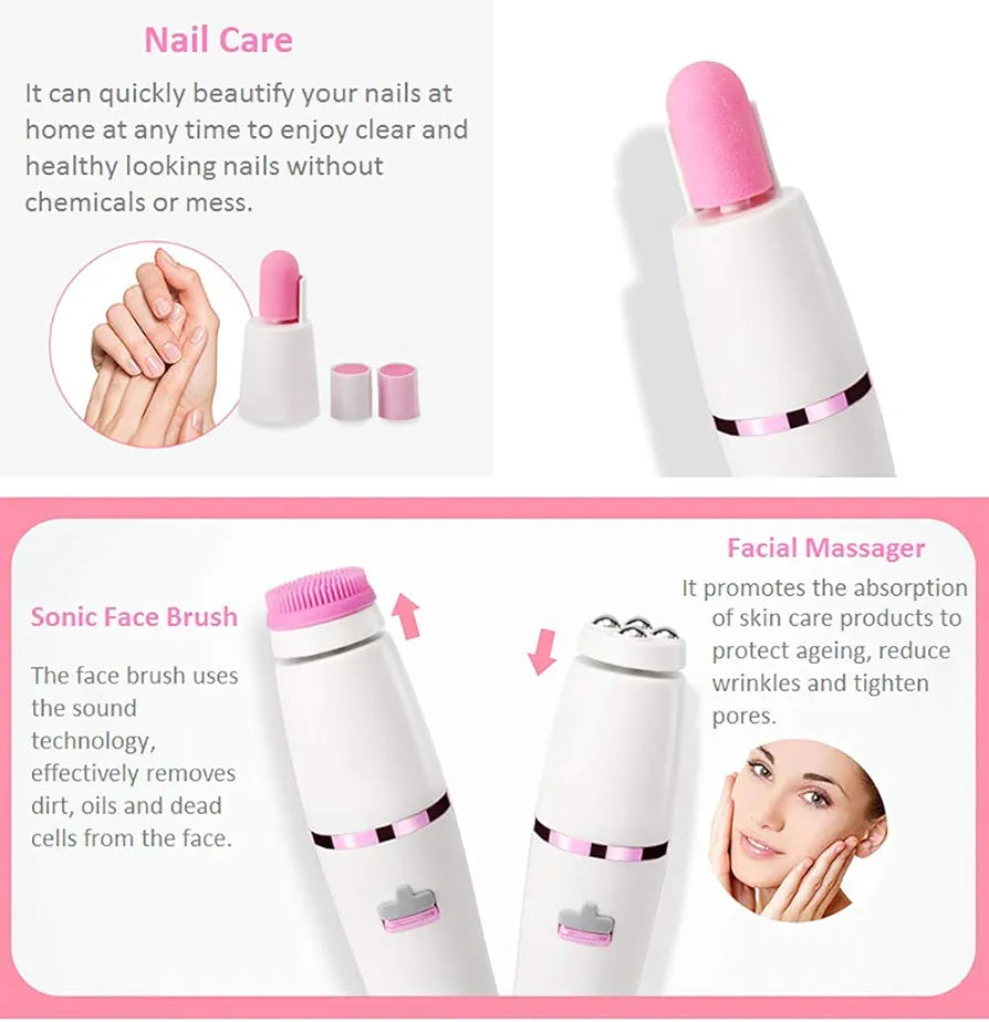 Kemei 7 In 1 Wet/Dry Women Rechargeable Shaver ماكينة إزالة شعر نسائية