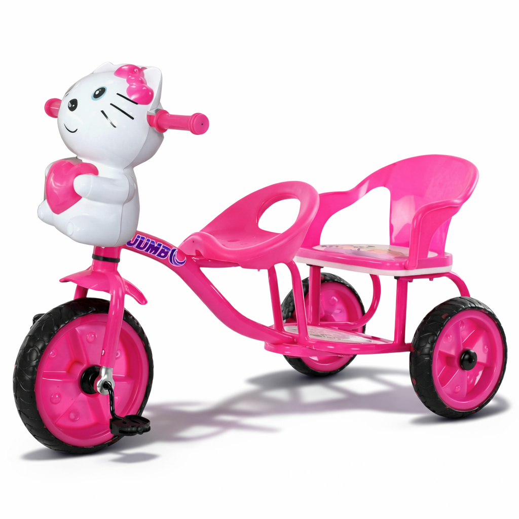 Two Seats Double Tricycle With Music بسكليت ٣ دواليب