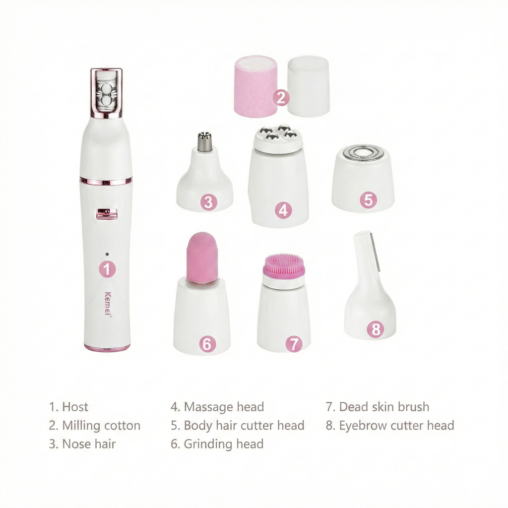Kemei 7 In 1 Wet/Dry Women Rechargeable Shaver ماكينة إزالة شعر نسائية