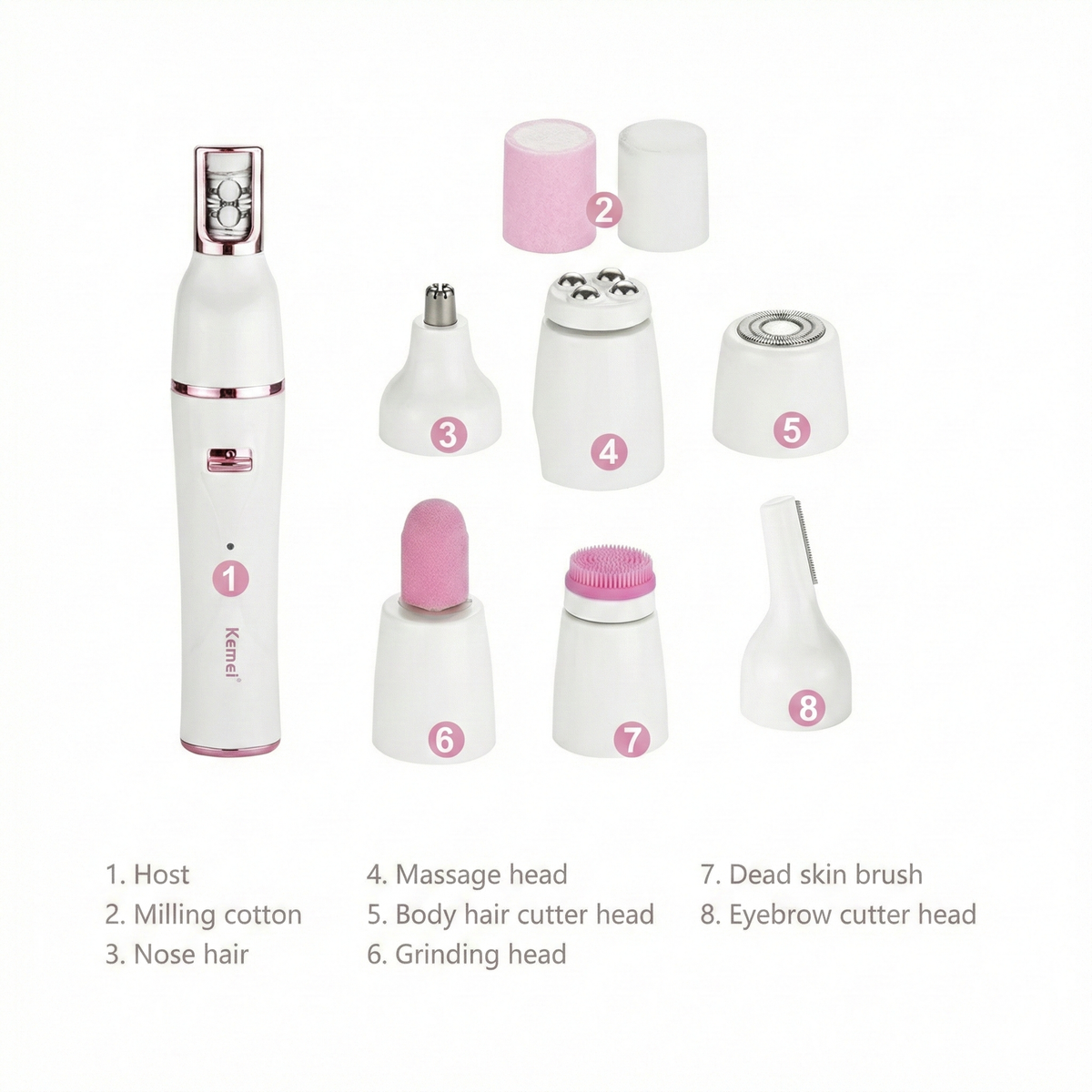 Kemei 7 In 1 Wet/Dry Women Rechargeable Shaver ماكينة إزالة شعر نسائية