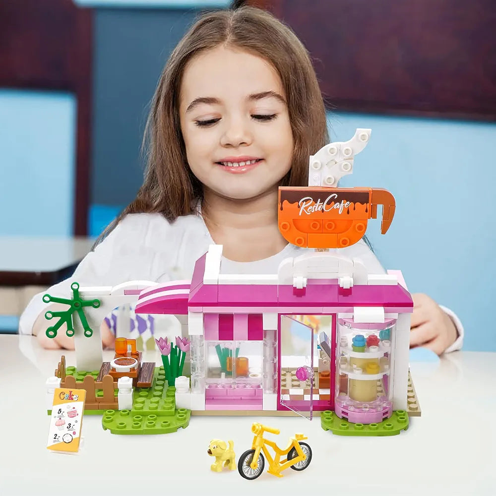 COGO Girls Cafe Lego Set 240 Pcs Building Blocks مكعبات تركيب