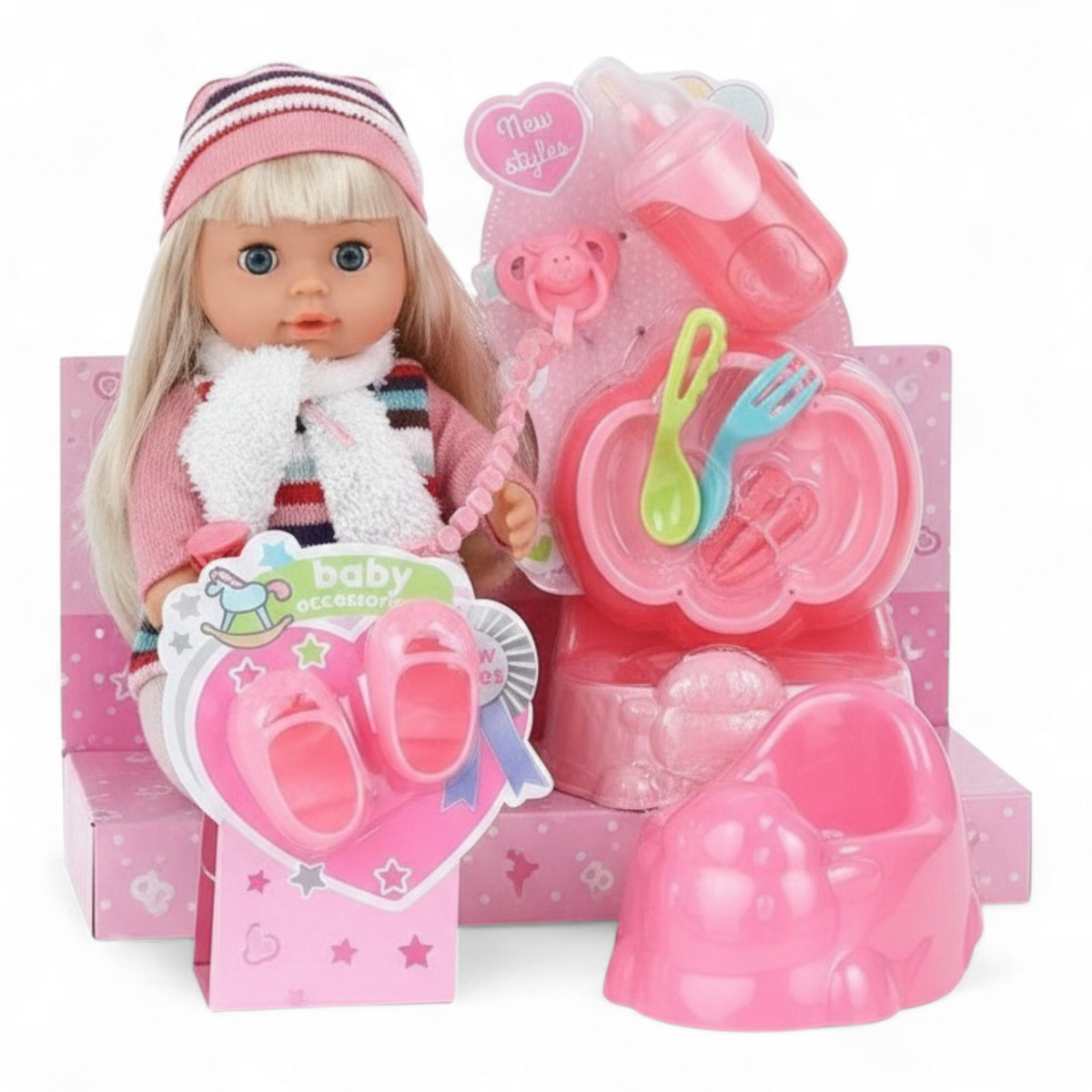 Doll With Accessories لعبة مع ببرونة