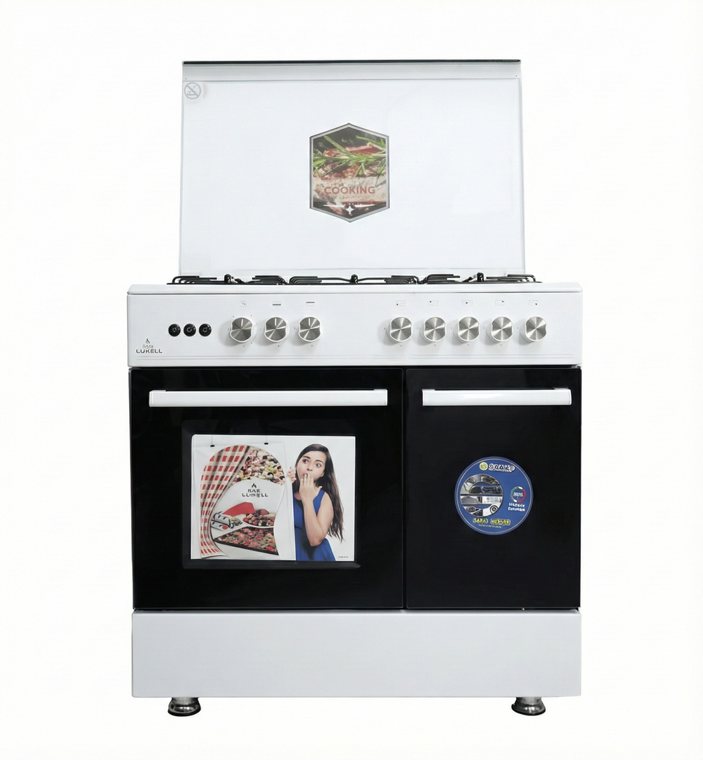 Luxell 5 Burners Gas Stove 90cm غاز مع فرن