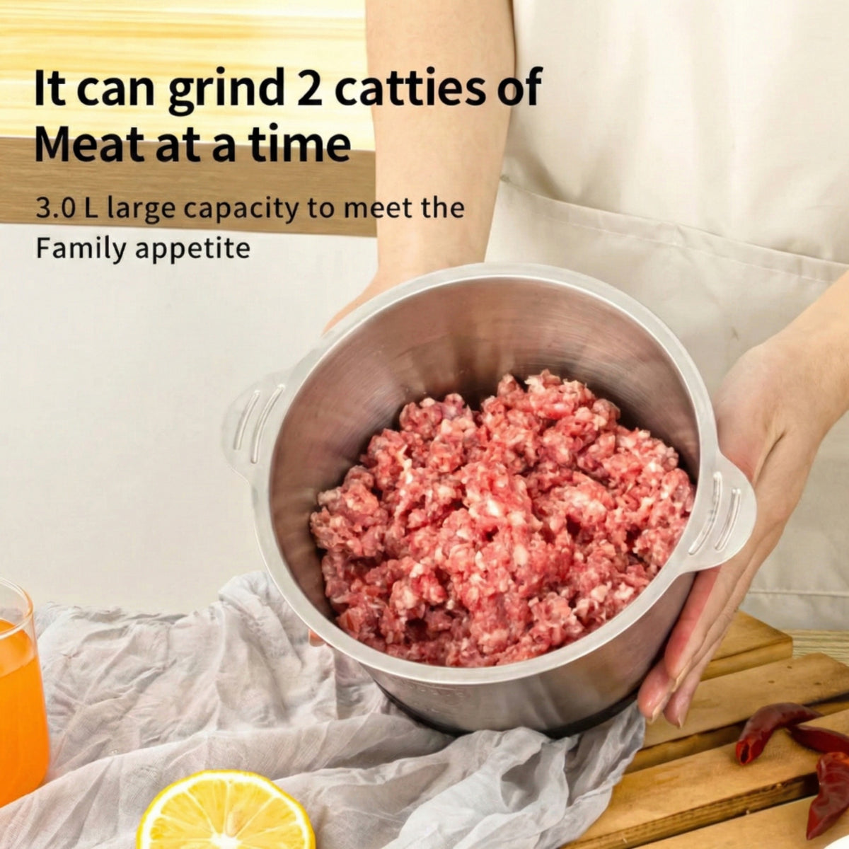 Meat Grinder / Food Processor 3Ltr 250W محضر طعام كهربائي