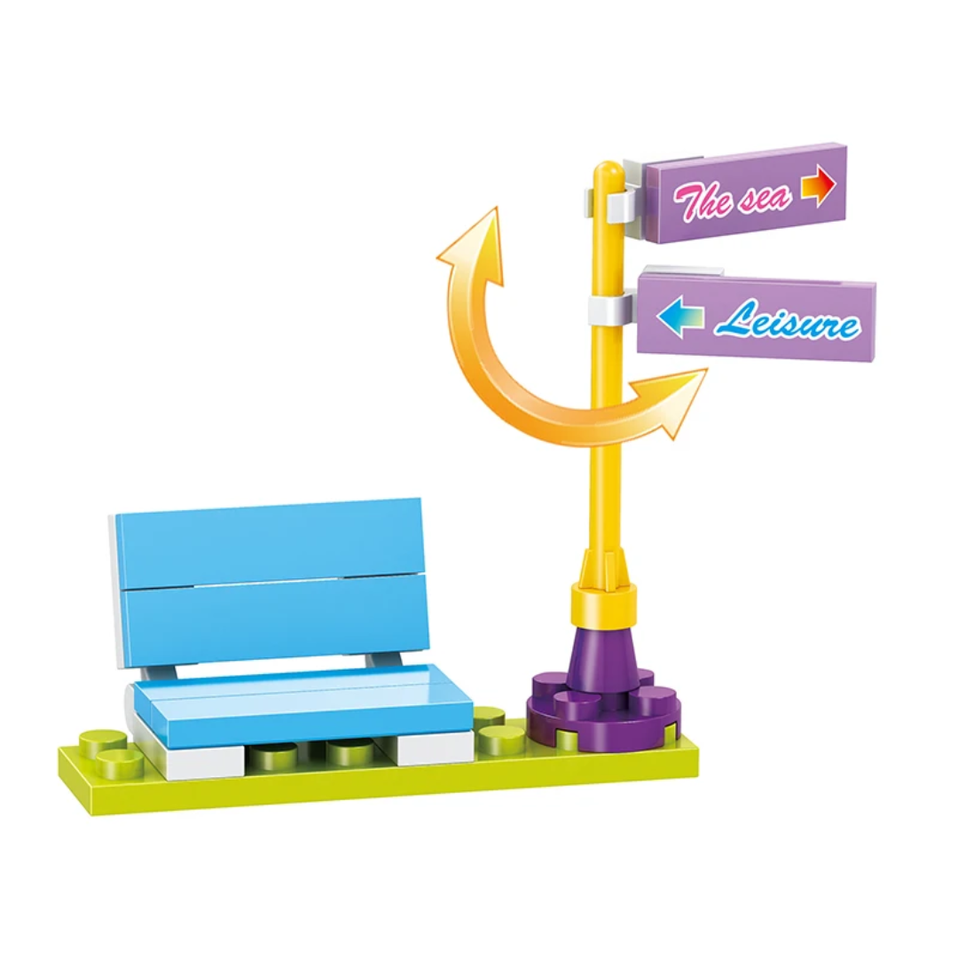 COGO Traveling Girl Lego Set 182 Pcs Building Blocks مكعبات تركيب