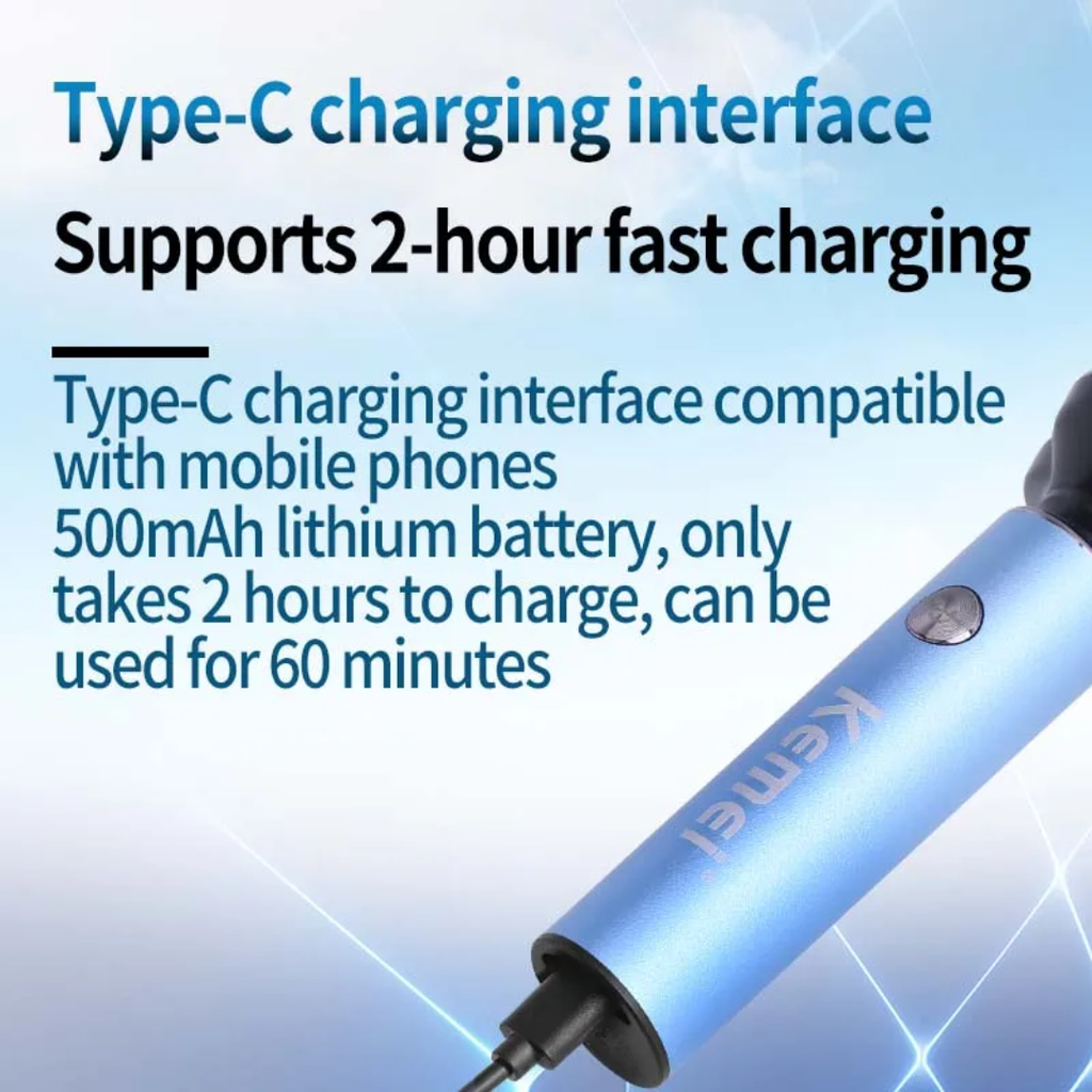 Kemei Rechargeable Shaver مكنة حلاقة