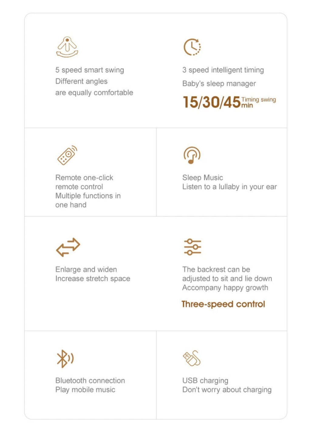 Smart Baby Rocking Swing Chair