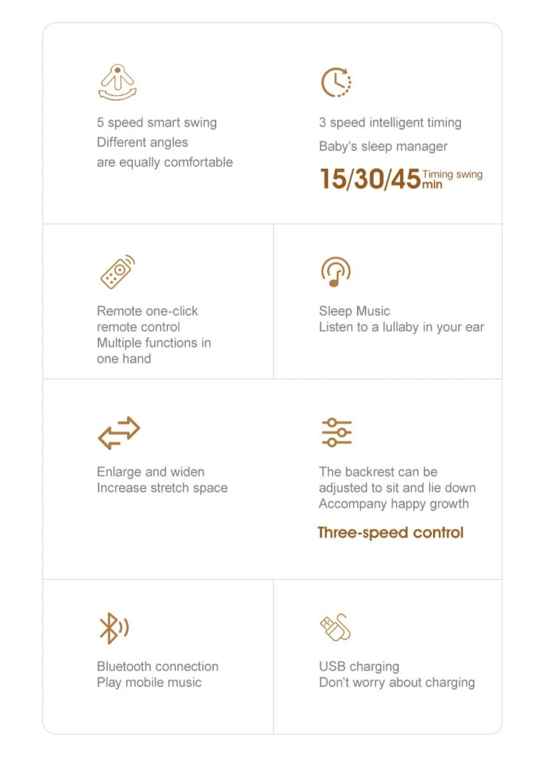 Smart Baby Rocking Swing Chair