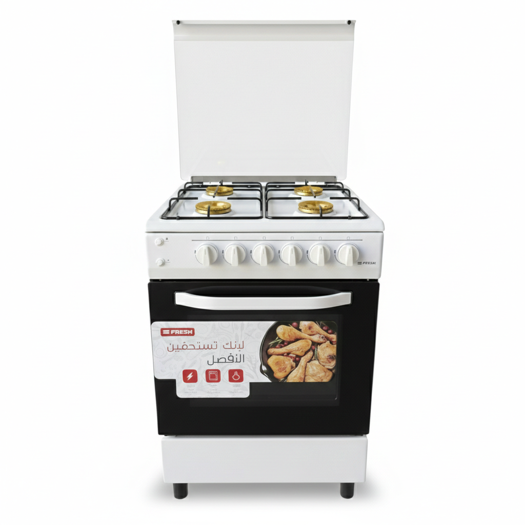 Fresh 4 Burners Gas Stove 60cm غاز مع فرن