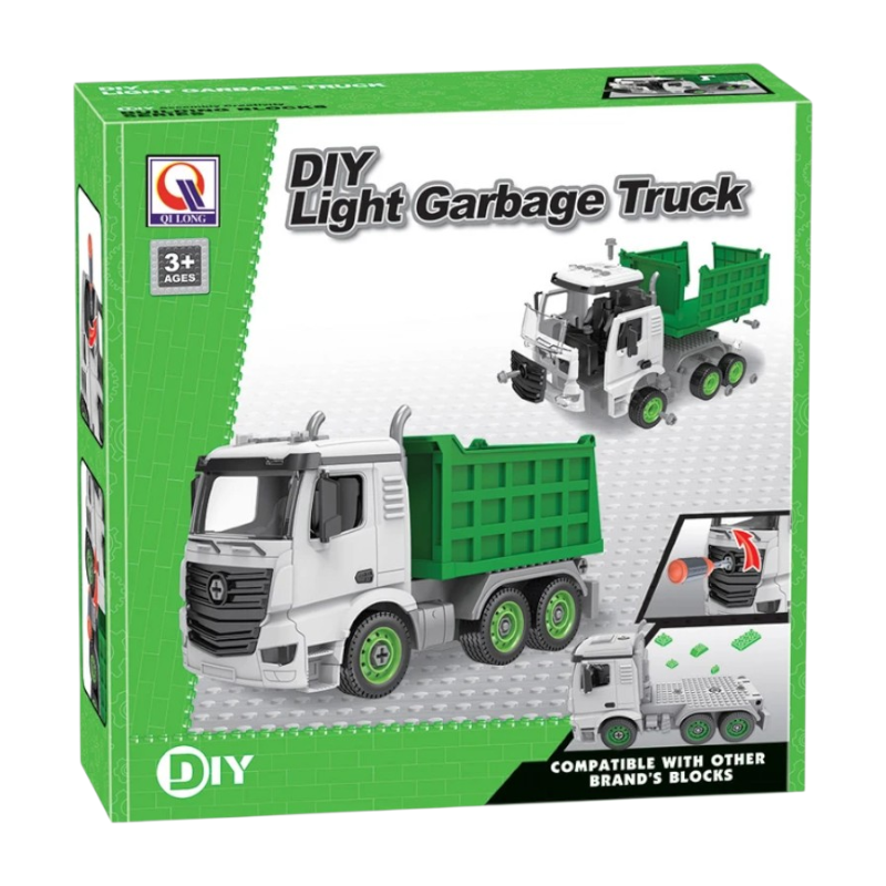 DIY Light Garbage Truck 47 Pcs