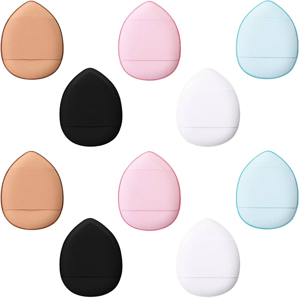 Monvku 10-Piece Mini Finger Powder Puffs