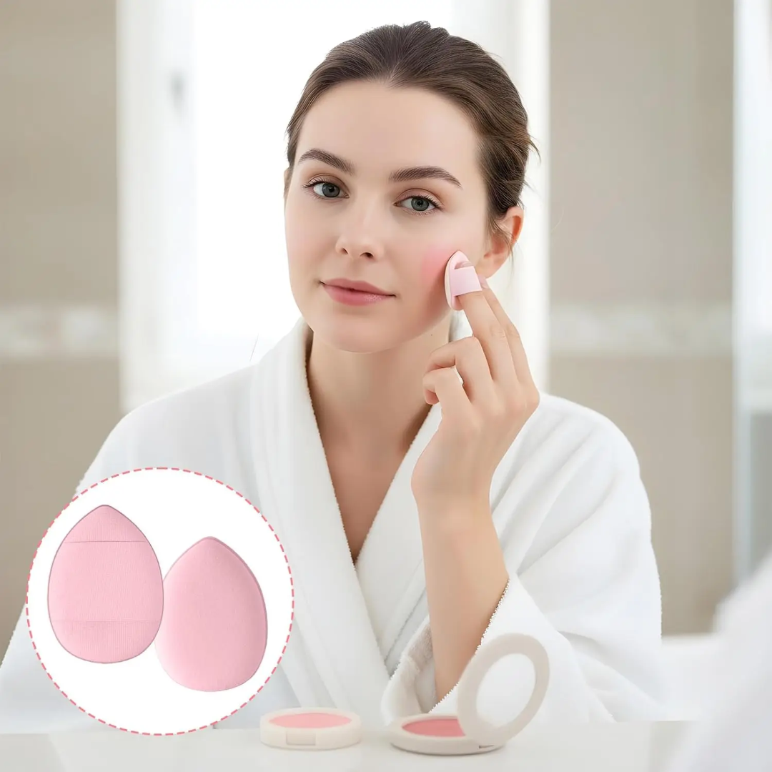 Monvku 10-Piece Mini Finger Powder Puffs