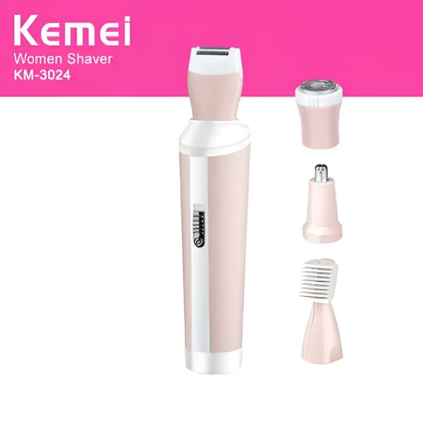 Kemei 4 In 1 Women Rechargeable Shaver ماكينة إزالة شعر نسائية
