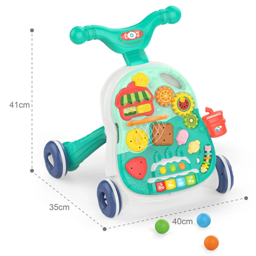 2 in 1 Musical Push Baby Walker & Activity Table