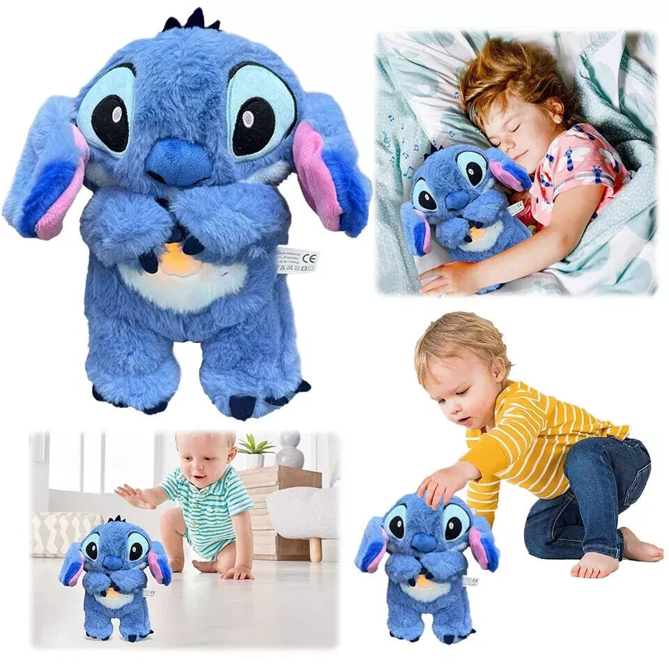 Breathing Stitch Plush Toy With Music And Light 30cm