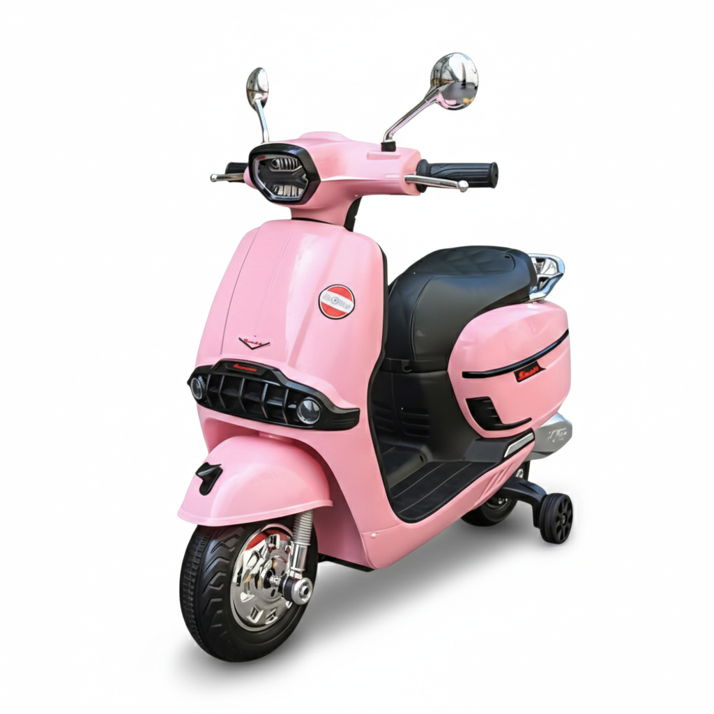 12V Vespa Ride-On Motor Bike موتوسيكل بطارية تشريج