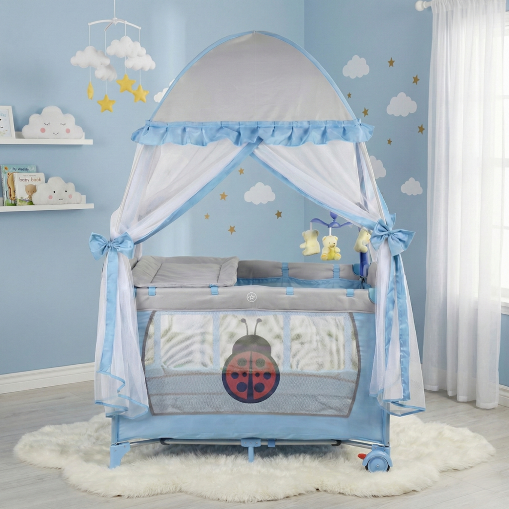 Baby Love Playpen Crib تخت بارك أطفال