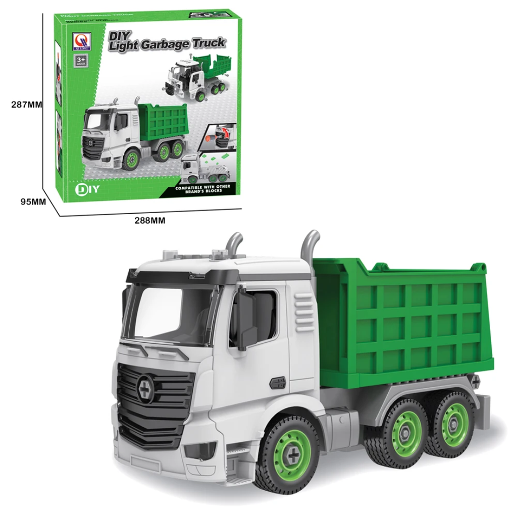 DIY Light Garbage Truck 47 Pcs