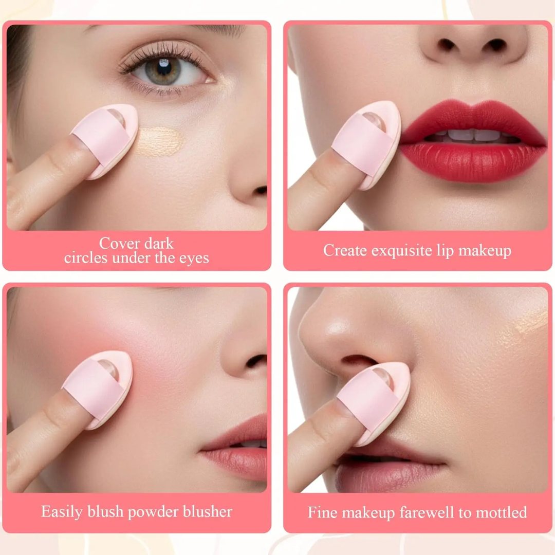 Monvku 10-Piece Mini Finger Powder Puffs
