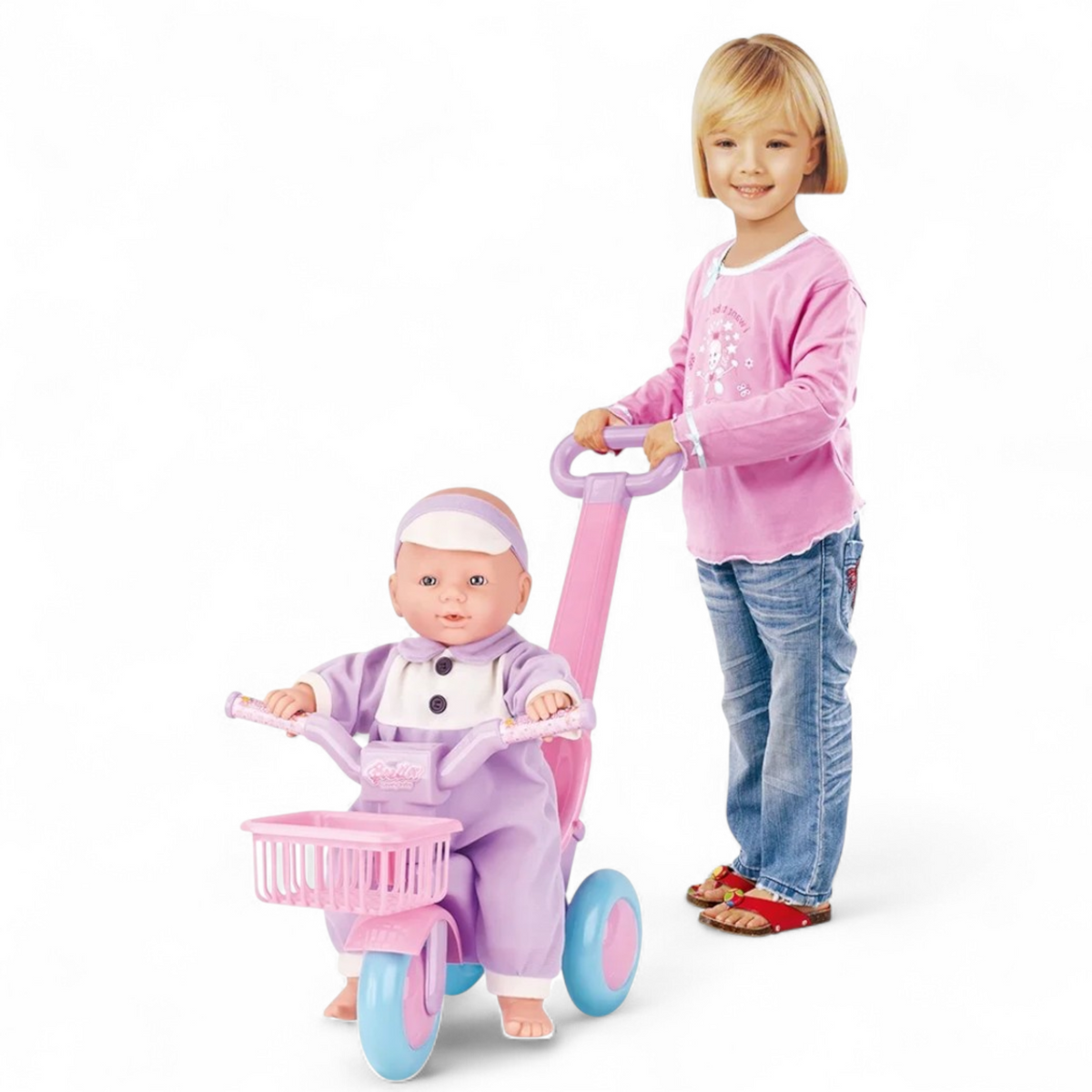 Baby Doll With Tricycle لعبة مع بسكليت