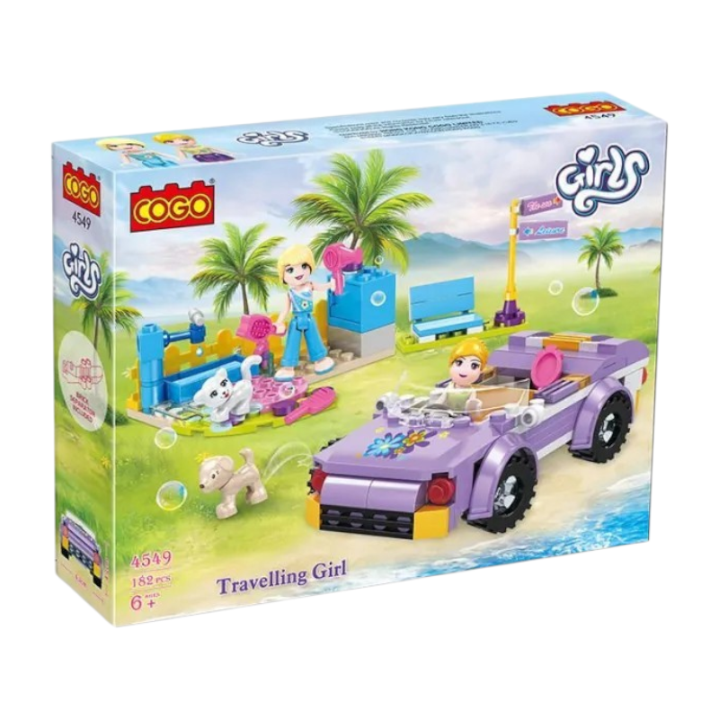 COGO Traveling Girl Lego Set 182 Pcs Building Blocks مكعبات تركيب