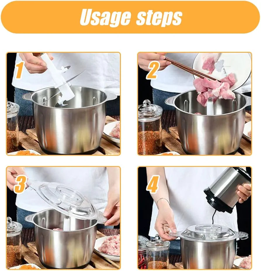 Meat Grinder / Food Processor 2Ltr 200W محضر طعام كهربائي