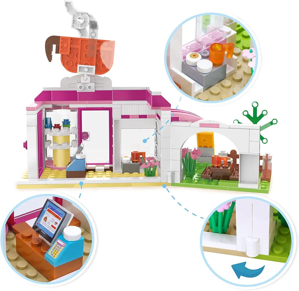 COGO Girls Cafe Lego Set 240 Pcs Building Blocks مكعبات تركيب