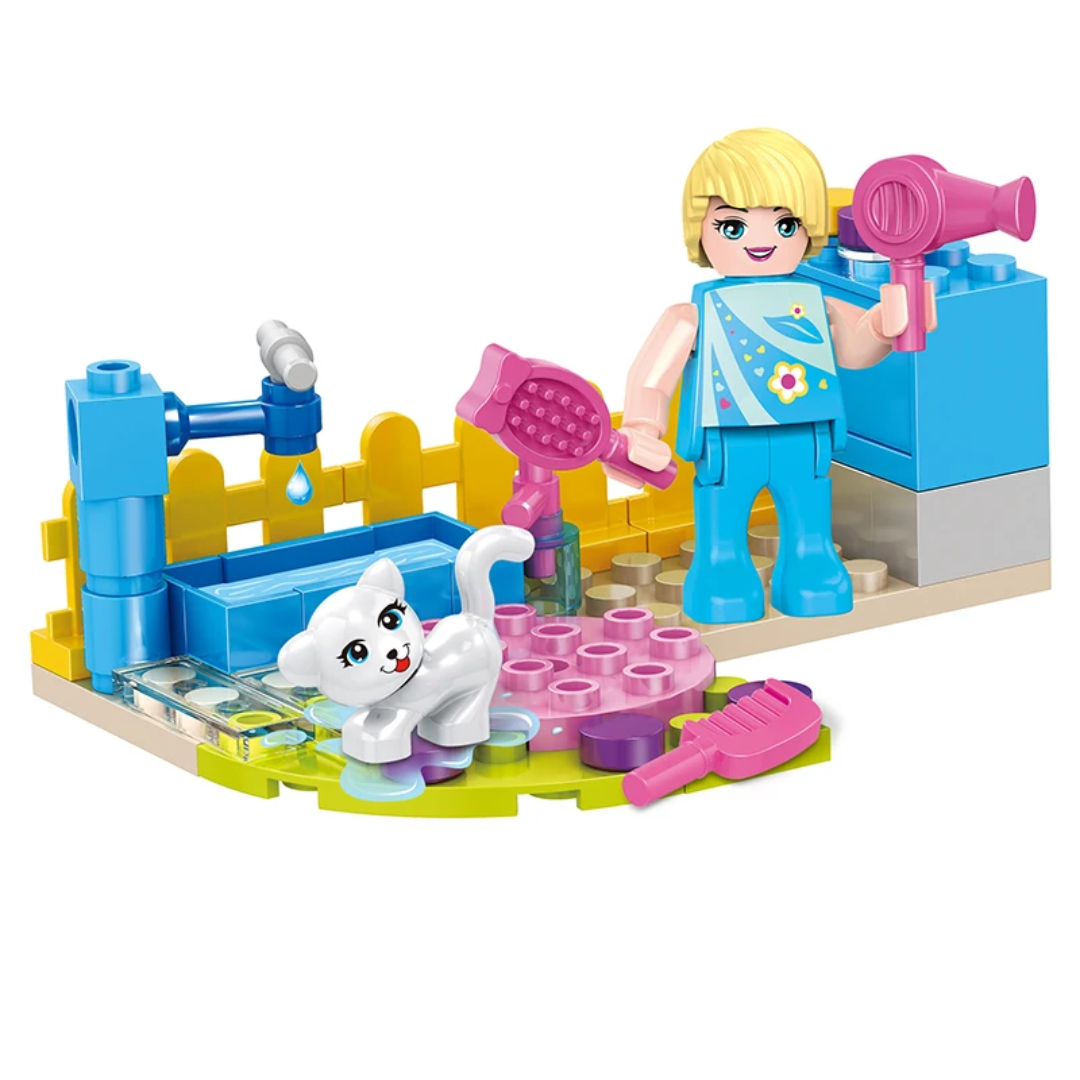 COGO Traveling Girl Lego Set 182 Pcs Building Blocks مكعبات تركيب