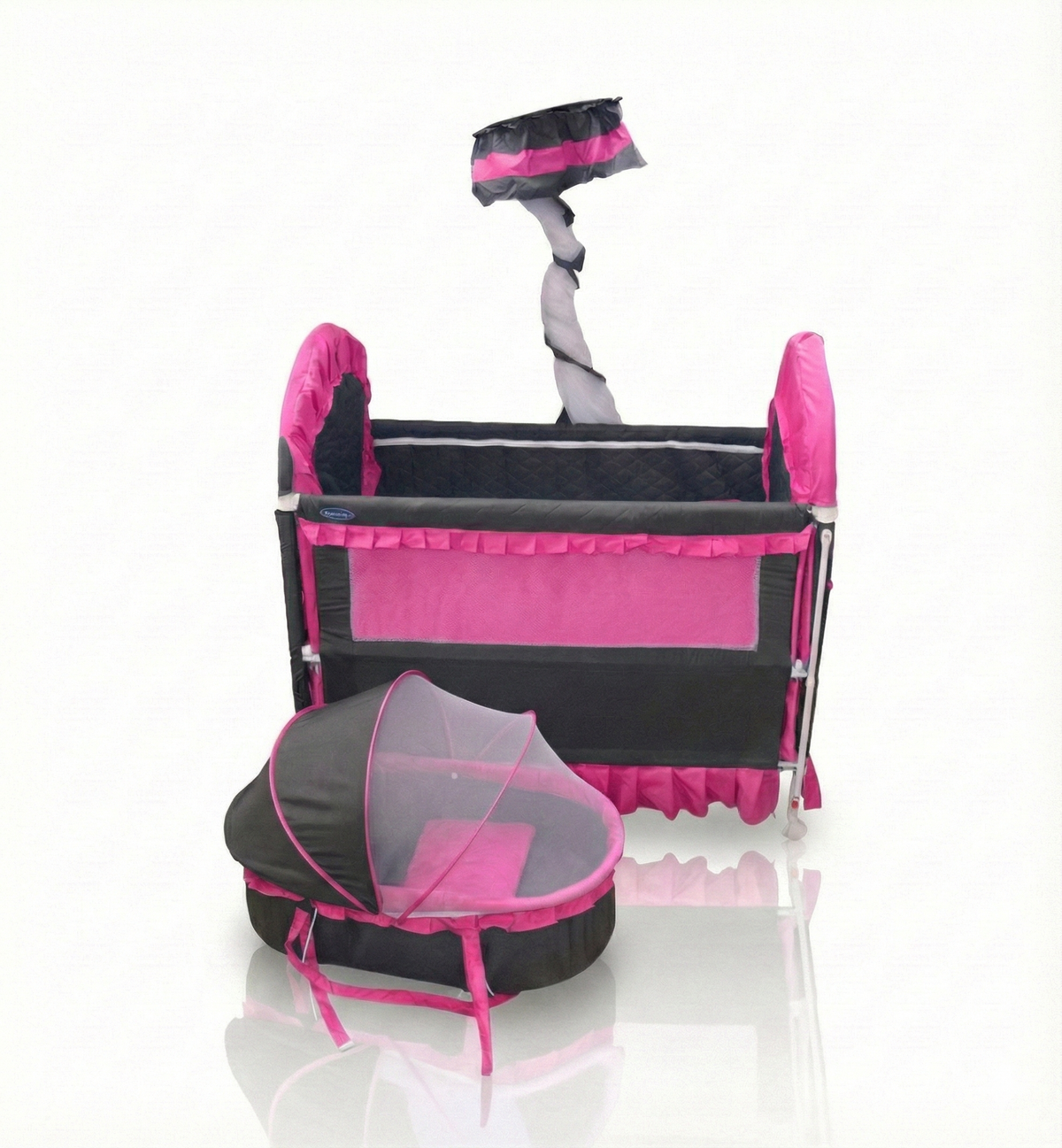 2 in 1 Baby Crib Bed + Baby Cradle تخت أطفال + بورت بيبي