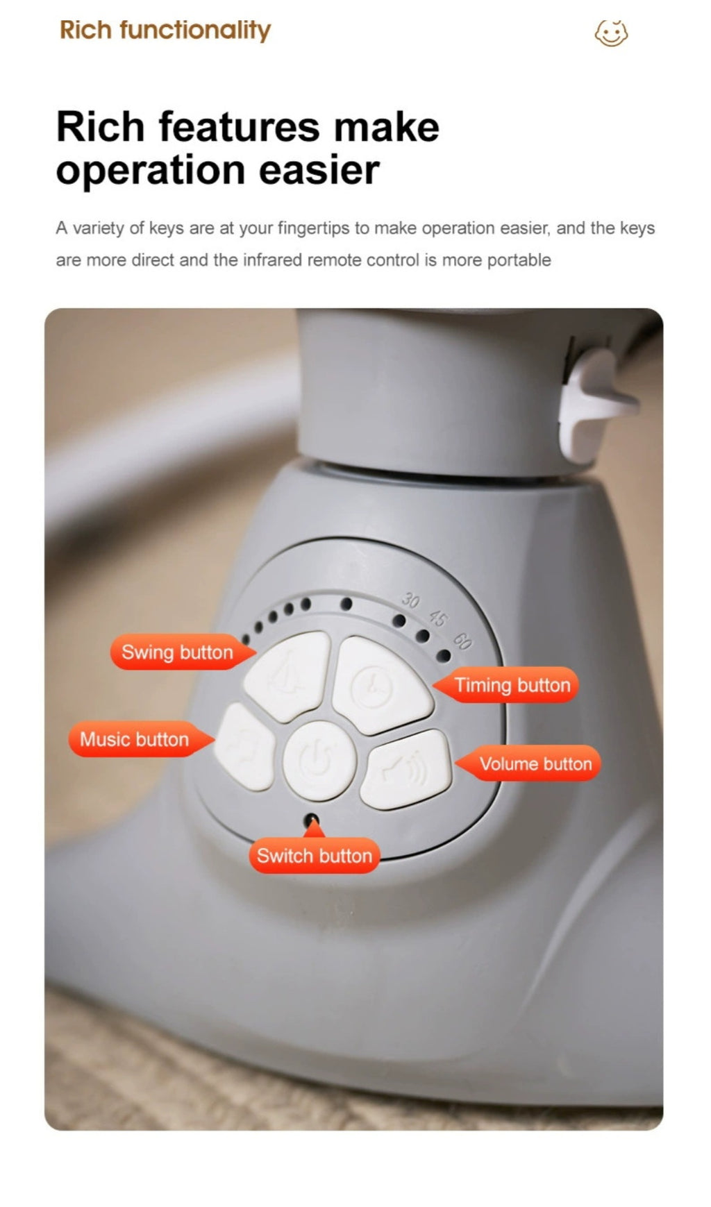 Smart Baby Rocking Swing Chair