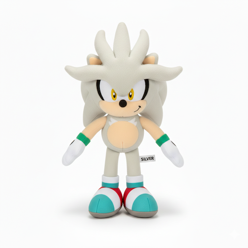 Silver The Hedgehog Plush Toy 45cm