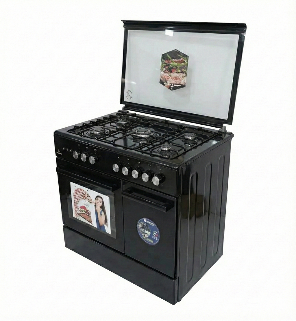 Luxell 5 Burners Gas Stove 90cm غاز مع فرن