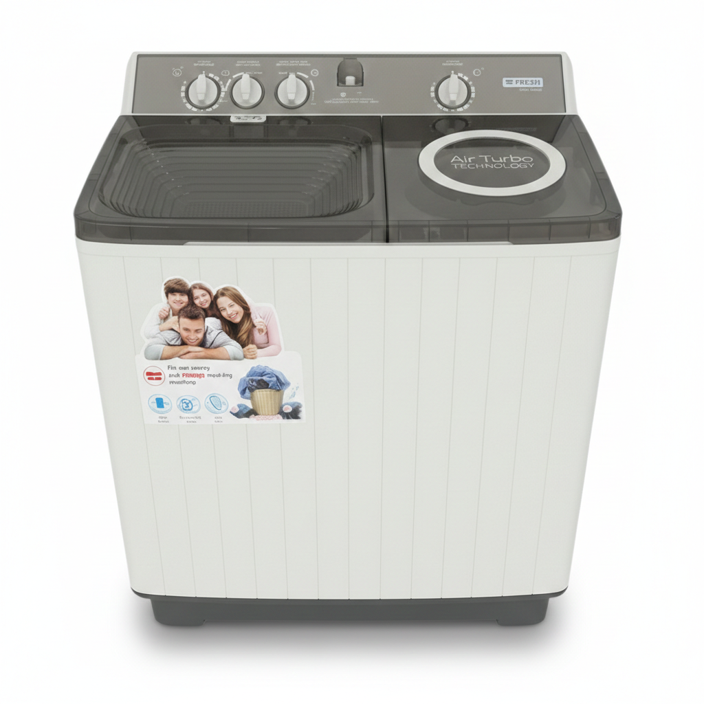 Fresh Twin Tub Washing Machine 18Kg غسالة جرنين