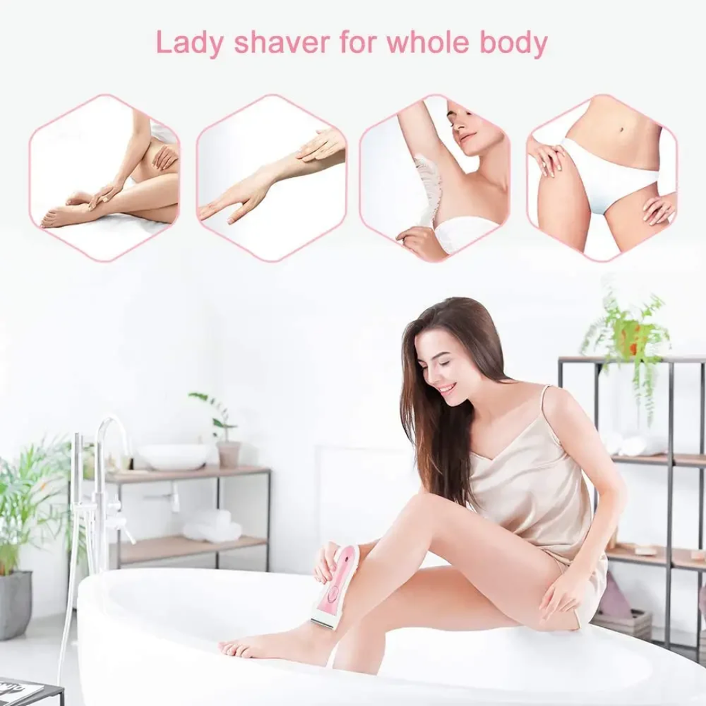 Kemei Women Rechargeable Shaver ماكينة إزالة شعر نسائية