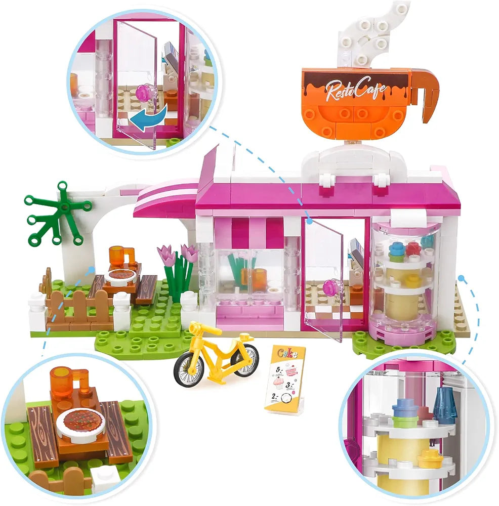 COGO Girls Cafe Lego Set 240 Pcs Building Blocks مكعبات تركيب