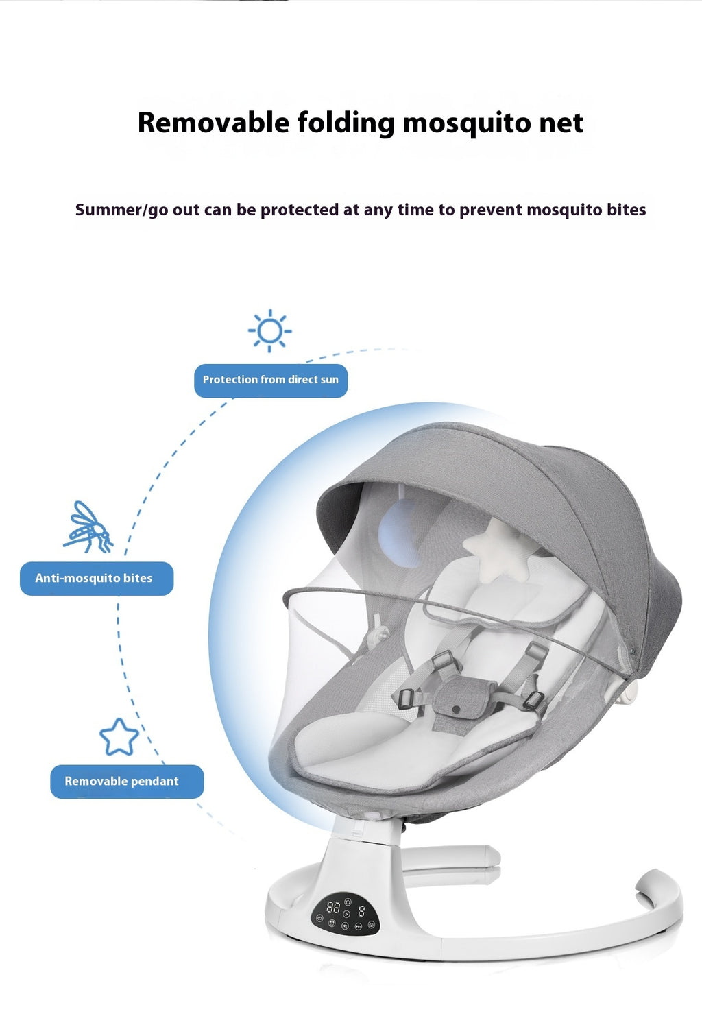 Modern Bluetooth Electric Baby Swing Chair
