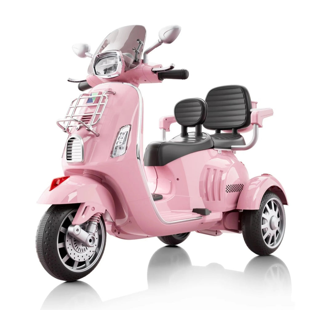 Double Seats 12V Vespa Ride-On Motor Bike