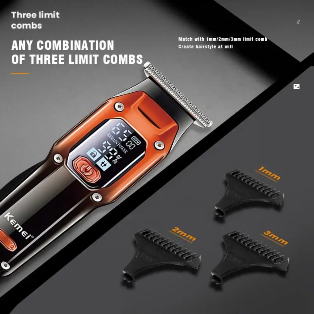 Kemei Rechargeable Clipper / Trimmer مكنة حلاقة