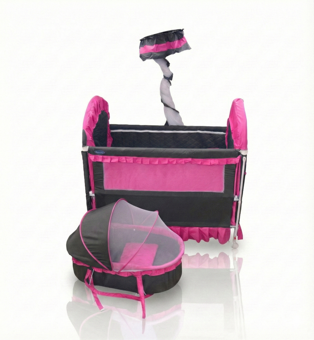 2 in 1 Baby Crib Bed + Baby Cradle تخت أطفال + بورت بيبي