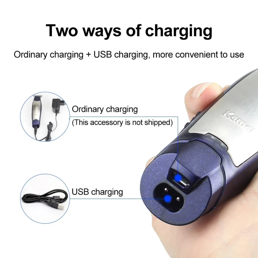 Kemei Rechargeable Clipper / Trimmer مكنة حلاقة